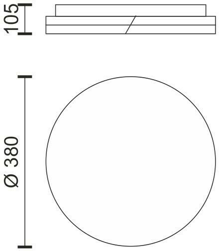 Spot Light Πλαφονιέρα 38εκ. LED