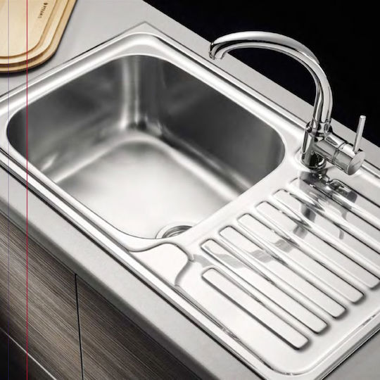 Pyramis Dorian 1B 1D 105061501 Drop-In Spüle Inox Matt B86xT50cm Silber