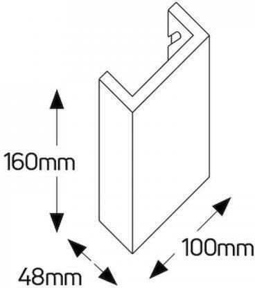 Geyer Leuchte Wand Weiß 10x10x160cm