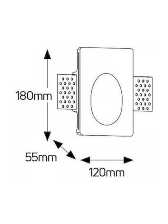 Geyer Осветително тяло За стена Бял 12x12см.