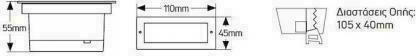 Geyer Wasserdichte Deckenleuchte LED 3W 3000K 11x40x5.5cm