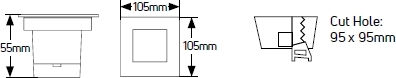 Geyer Водоустойчив Спот LED 3W 3000K 10.5x10.5x5.5см