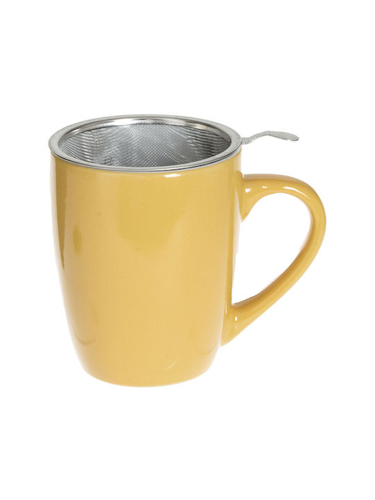 Secret de Gourmet Tasse Keramik mit Deckel Gelb 320ml 1Stück