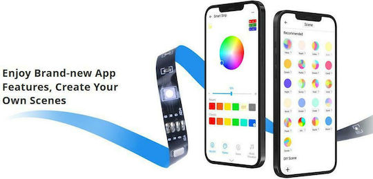 Sonoff Smart Ταινία LED L2 Lite-5M-EU Wi-Fi 12V RGB Φως 5m Τύπου SMD5050 με Τροφοδοτικό, Τηλεχειριστήριο & WiFi Controller