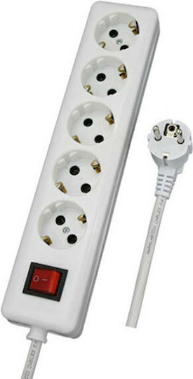 Lineme Power Strip 5 Positions with Switch and Cable 1.5m