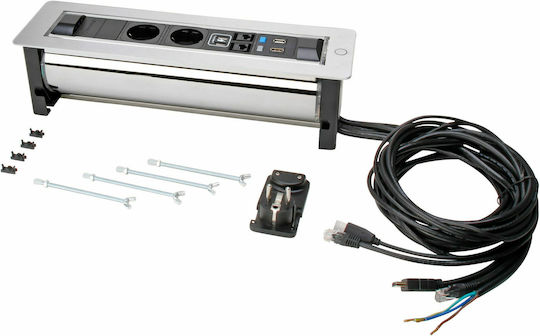 Kopp Versadesk Power Strip 3 Positions with Cable 2m