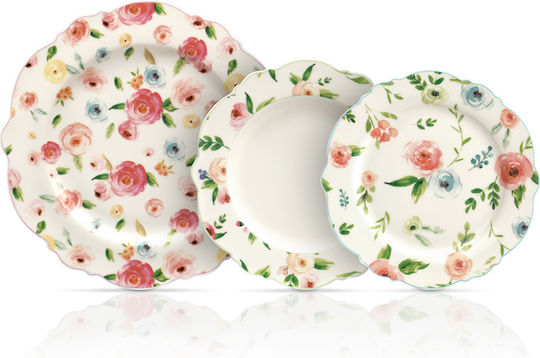 Cryspo Trio Primavera Πιάτο Γλυκού από Πορσελάνη με Διάμετρο 21cm Cryspo Trio Primavera Πιάτο Γλυκού από Πορσελάνη με Διάμετρο 21cm