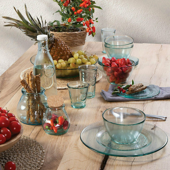 Nef-Nef Homeware Authentic Plate Desert Glass Transparent with Diameter 20cm