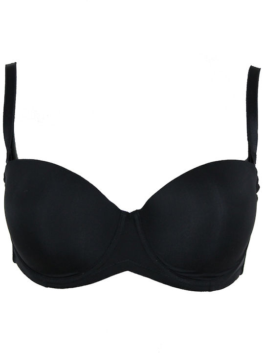 Secret Sense Bra without Padding Underwire Black