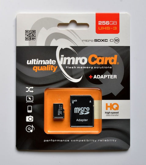 IMRO microSDXC 256GB Class 10 UHS-III 85MB/s με αντάπτορα