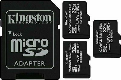 Kingston Canvas Select Plus microSDHC 32GB Class 10 U1 V10 A1 UHS-I with Adapter