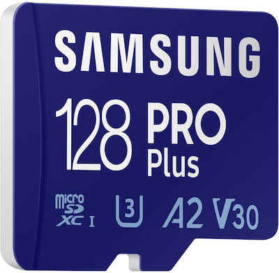 Samsung Pro Plus (2021) microSDXC 128GB Class 10 U3 V30 A2 UHS-I με USB Reader