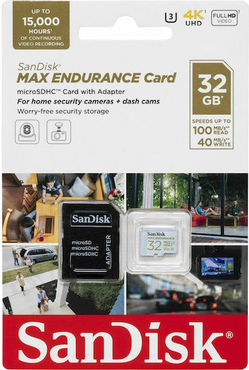 Sandisk Max Endurance microSDHC 32GB U3 V30 UHS-I 100MB/s