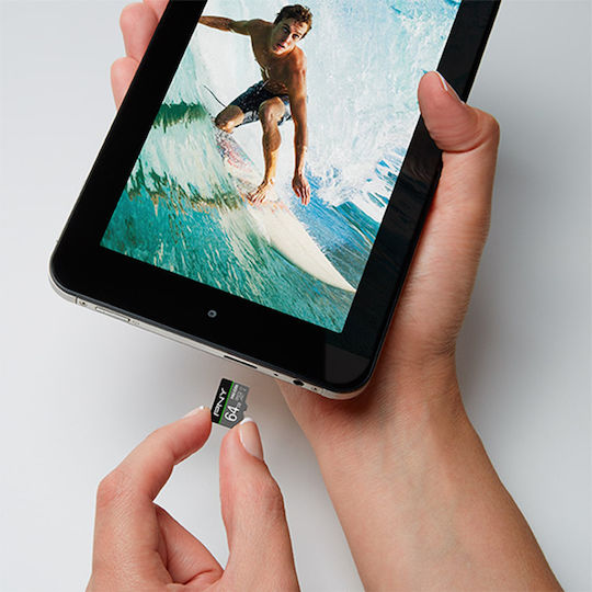 PNY Pro Elite microSDXC 128GB U3 V30 A1 UHS-I 100MB/s με αντάπτορα