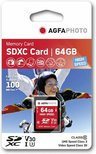 AgfaPhoto AgfaPhoto SDXC 64GB U1 V30 UHS-I Speicherkarten
