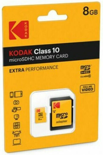 Kodak Extra Performance SDHC 8GB Class 10 με αντάπτορα