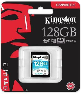 Kingston Canvas Go! SDXC 128GB U3 V30 UHS-I 90MB/s