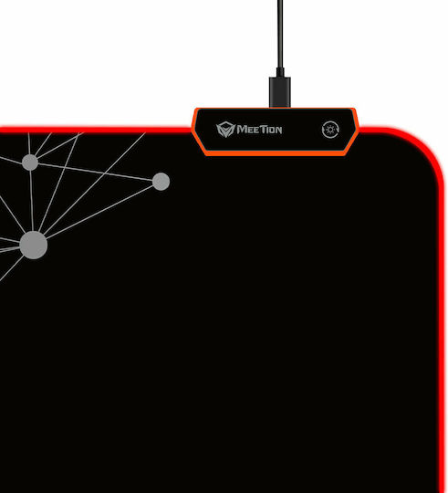 Meetion PD120 Gaming Mouse Pad Medium (335mm) με RGB Φωτισμό μέσω USB Μαύρο 17.007.0006
