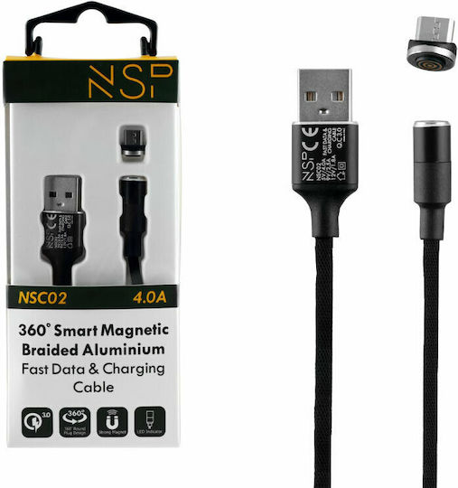 NSP NSC02 USB 2.0 to Micro USB Cable Black