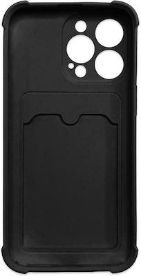 Hurtel Armor Air Bag Synthetic Back Cover Durable with Credit Card Holder Black (iPhone 13 mini)