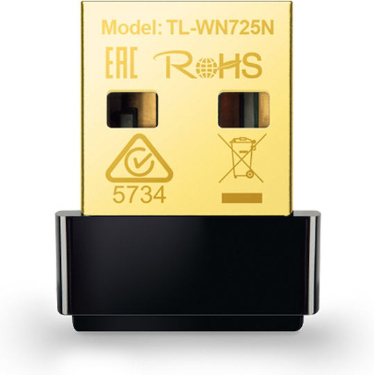 TP-LINK TL-WN725N Αντάπτορας Δικτύου USB με Ασύρματη Σύνδεση Wi-Fi 150Mbps (v3)