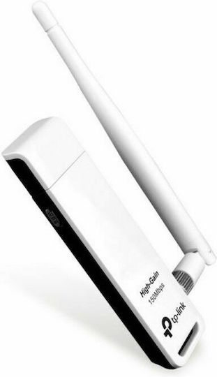 TP-LINK TL-WN722N USB Адаптер За Мрежа С Безжична Wi-Fi Връзка 150Mbps И Сваляема Антена (Версия v1)