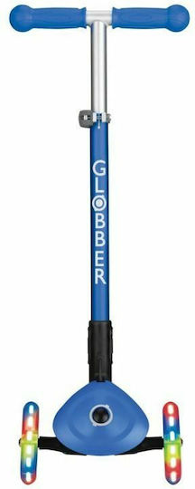 Globber Kids Scooter Foldable Primo Foldable Lights 3-Wheel for 3+ Years Blue