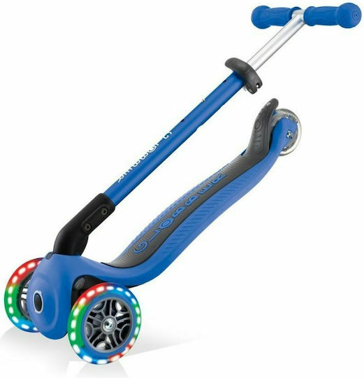 Globber Kids Scooter Foldable Primo Foldable Lights 3-Wheel for 3+ Years Blue