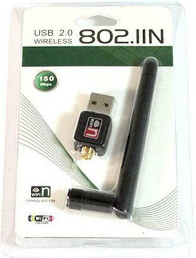 Makant C01G0140076 Αντάπτορας Δικτύου USB με Ασύρματη Σύνδεση Wi-Fi 150Mbps και Αποσπώμενη Κεραία
