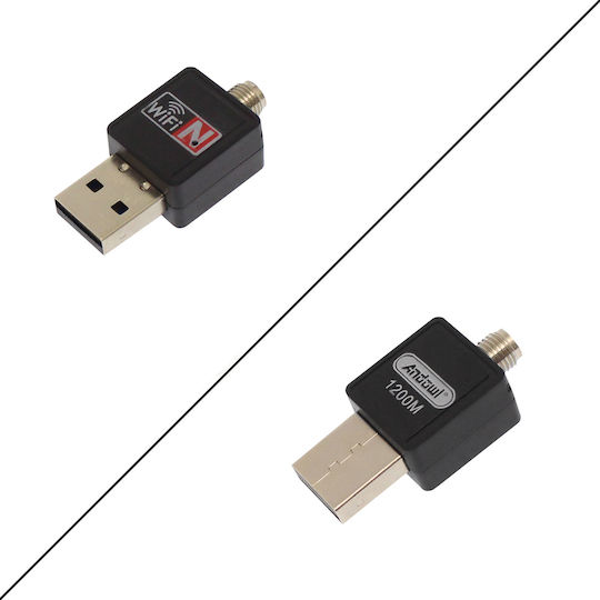 Andowl Q-A220 Αντάπτορας Δικτύου USB με Ασύρματη Σύνδεση Wi-Fi 1200Mbps και Αποσπώμενη Κεραία