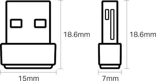 TP-LINK Archer T2U Nano USB Network Adapter with Wireless Wi-Fi Connection 600Mbps (v1)