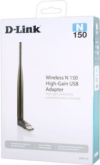 D-Link DWA-127 Αντάπτορας Δικτύου USB με Ασύρματη Σύνδεση Wi-Fi 150Mbps