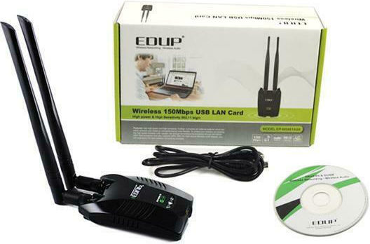 EDUP EP-MS8515GS USB Netzwerkadapter mit Drahtloser Verbindung Wi-Fi 150Mbps und Abnehmbarer Antenne