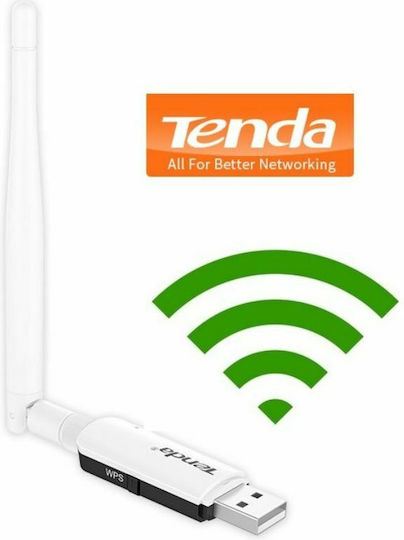 Tenda U1 Αντάπτορας Δικτύου USB με Ασύρματη Σύνδεση Wi-Fi 300Mbps και Αποσπώμενη Κεραία