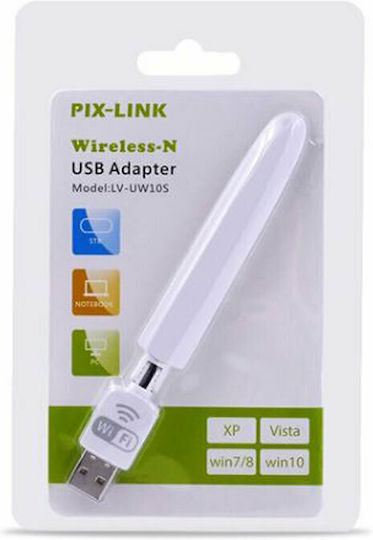 Pix-Link LV-UW10S Wireless USB Network Adapter 150Mbps