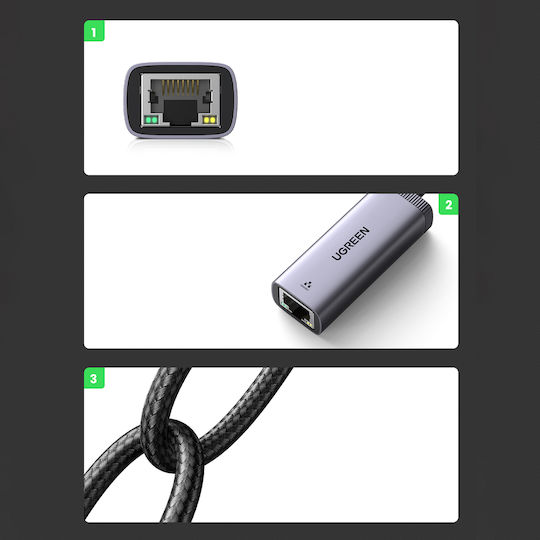 Ugreen CM483 USB-C Network Adapter with Wired Gigabit Ethernet Connection