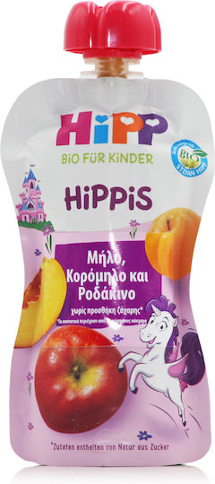 Hipp Fruit-Vegetable Puree Hippis with Flavor Apple, Plum, and Peach No Added Sugar 100gr for 12+ Months