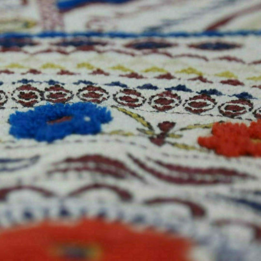 Synchronia Flower Dance Handmade Rug Rectangular Bumbac cu franjuri Multicolor