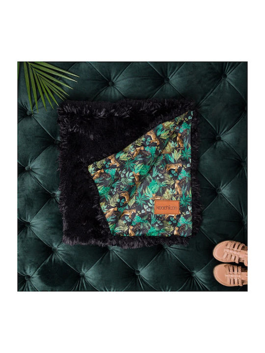 Bizzi Growin Blanket Nursery Swaddling Blankets Koochicoo Velvet Black 90x90cm
