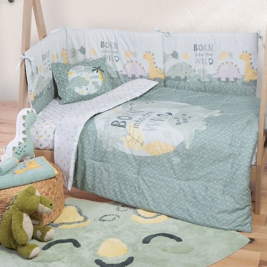 Nef-Nef Homeware Baby Dino Детско килимче Зелен 140x110см Nef-Nef Homeware Baby Dino Детско килимче Зелен 140x110см