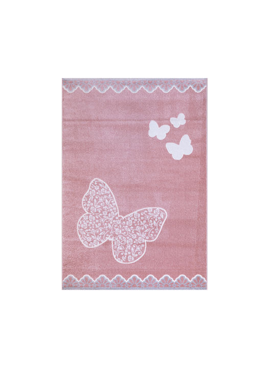 Ezzo Kids Synthetic Rug A170AX6 Butterflies Round 120cm 11mm