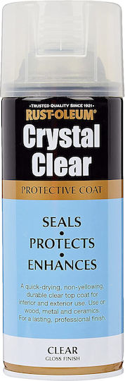 Rust-Oleum Spray Polish Crystal Clear with Shiny Effect Transparent Satin 400ml