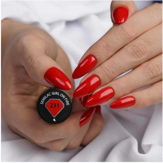 Semilac Classic Ημιμόνιμο Βερνίκι Νυχιών Girl On Fire 7ml