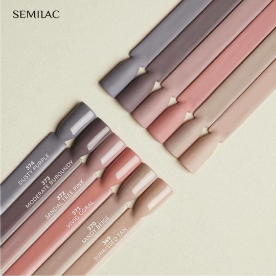 Semilac Halb-permanenter Nagellack 371 Vivid Coral 7ml 1Stück