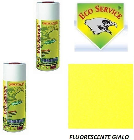 Eco Service Σπρέι Βαφής Fluorescente CL110 Ακρυλικό Giallo 70110-101 400ml 12τμχ