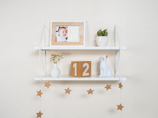 Baby Art Κορνίζα για Αποτύπωμα Μωρού Tiny Style από Ξύλο για Κορίτσι