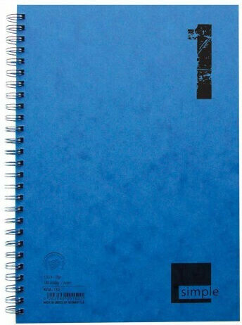 Neohart Spiral Notebook Ruled A4 120 Sheets 4 Subjects Simple 1pcs (Μiscellaneous colours)