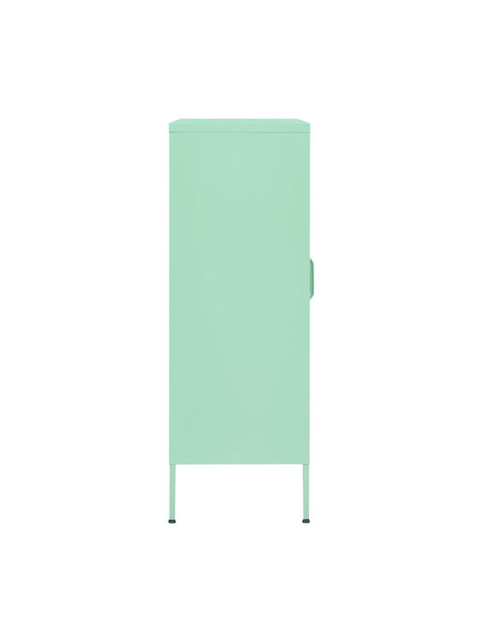 Office Storage Metal Cabinet Bay Leaf Mint L80xW35xH101.5cm