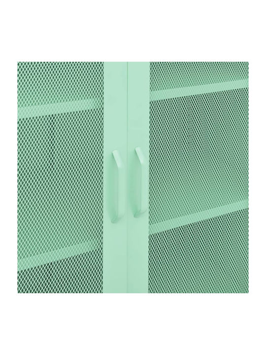 Office Storage Metal Cabinet Bay Leaf Mint L80xW35xH101.5cm