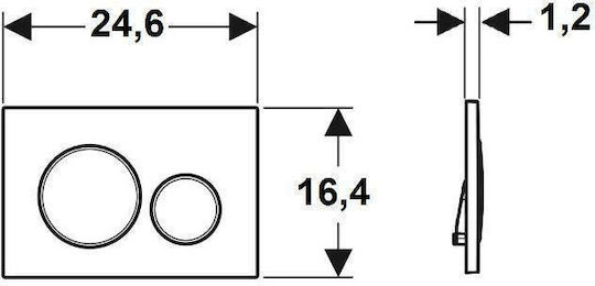 Geberit Sigma 20 Flush Plate Dual Flush Black Matte